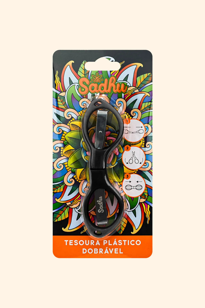Tesoura Dobrável Sadhu Plástico Preto