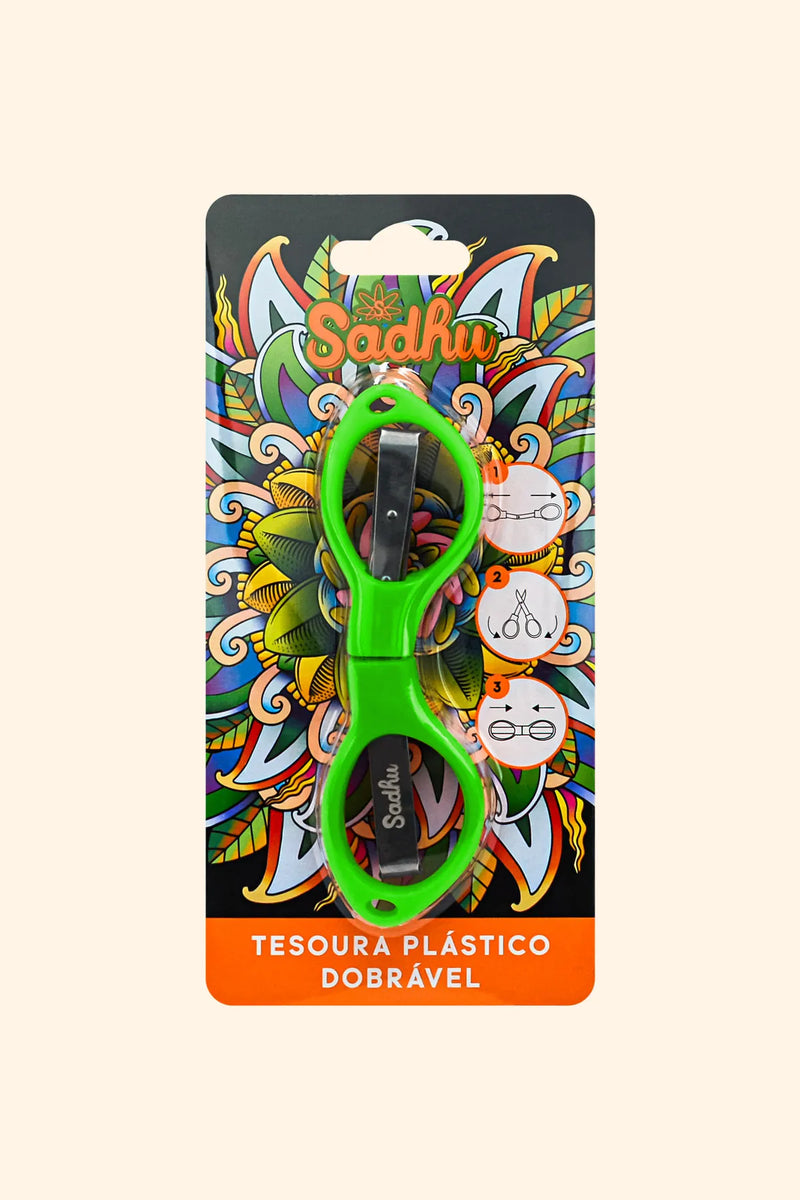 Tesoura Dobrável Sadhu Plástico verde