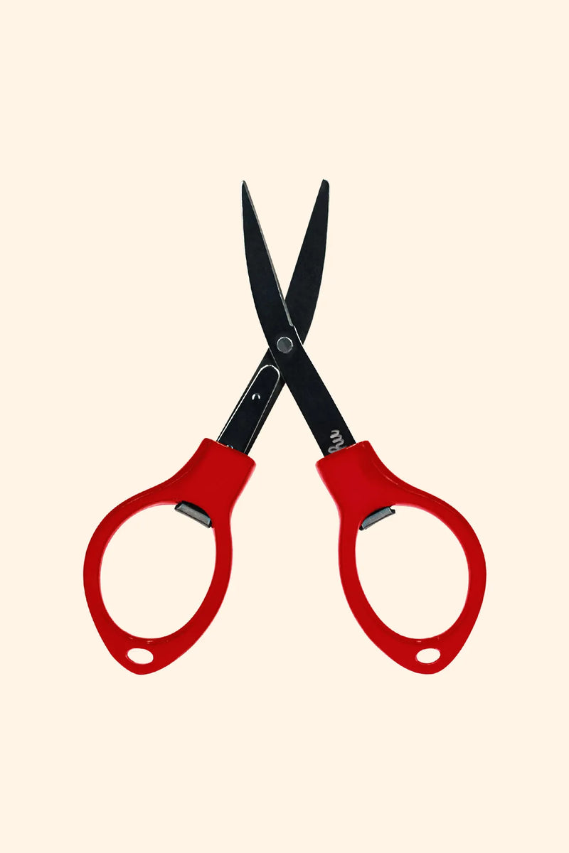 Tesoura Dobrável Sadhu Plástico Vermelho